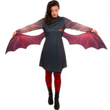 Disfraz de Vampiresa con alas para mujer delante