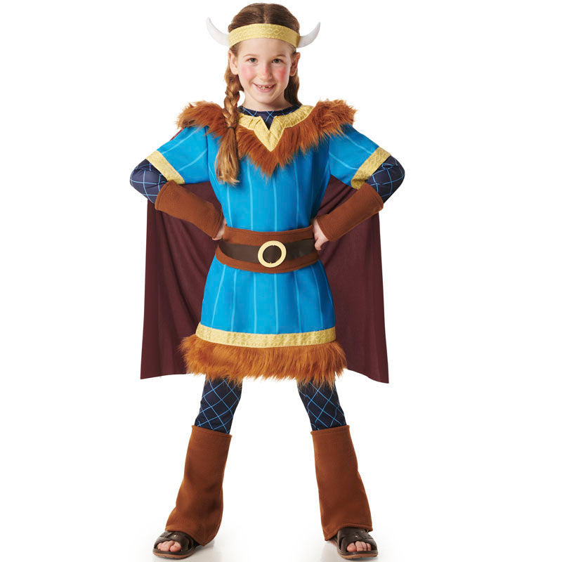 Disfraz de Vikingo azul infantil Niña