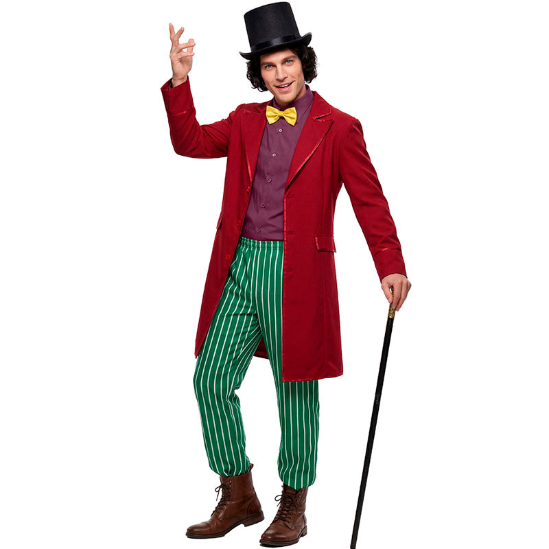 willy wonka handschuhe Willy Wonka der Chocolatier Unisex-Kostüm für Erwachsene