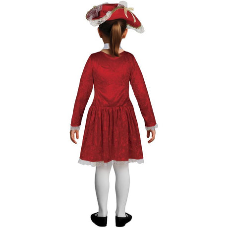 Disfraz de Mosquetera Real para niña Espalda