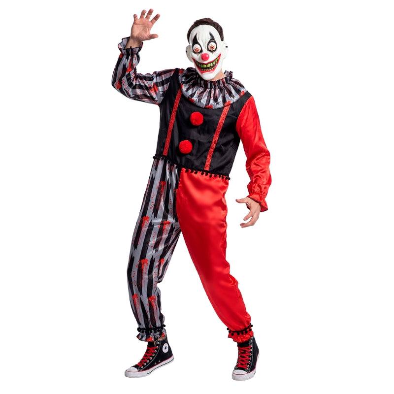 Disfraz de Payaso Lunático para hombre Perfil
