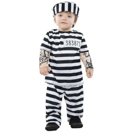 Disfraz de Preso Tatuado para bebé