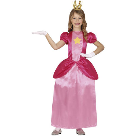 Disfraz de Princesa Peach Videojuego para niña