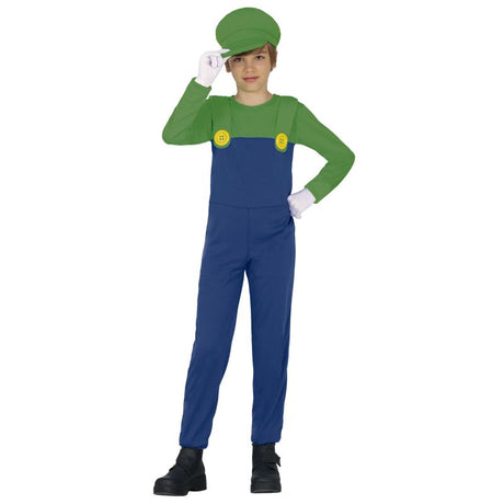 Disfraz de Súper Fontanero Luigi para niño