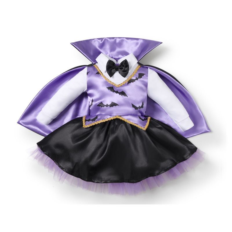 Dressforfun Costume Da Vampira Per Bambina – Vestito Con Mantello E Cappuccio (Taglia 8-10 Anni)