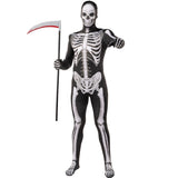 Disfraz de Esqueleto Muerte segunda piel para hombre