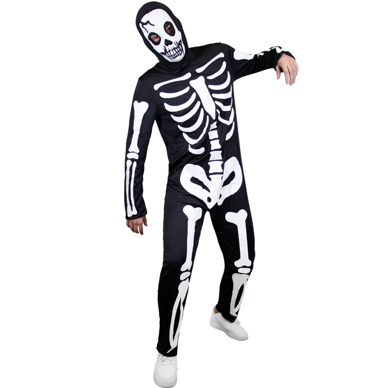Disfraz de Esqueleto brilla en la oscuridad para hombre Bis