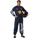 Disfraz para adulto de Piloto de carreras azul
