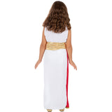 Disfraz de Romana Blanca con toga para niña Espalda