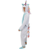 Disfraz de Unicornio Azul y Blanco Onesie adulto unisex Perfil