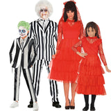 Disfraces Beetlejuice y Lydia para grupos y familias