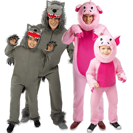 Disfraces Cuento Los Tres Cerditos para grupos y familias