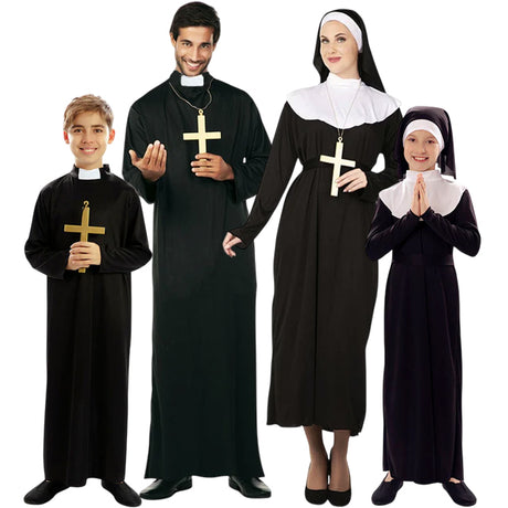 Disfraces Curas y Monjas para grupos y familias