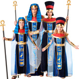Disfraces Egipcios Terciopelo Azul para grupos y familias
