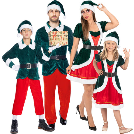 Disfraces Elfos Navidad Deluxe para grupos y familias