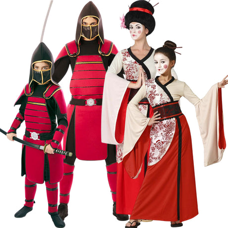 Disfraces Maestros Samuráis y Geishas para grupos y familias