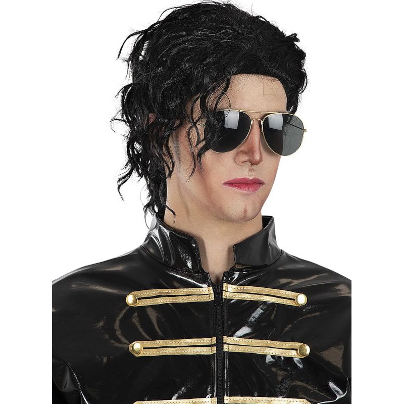 Kit disfraz de Michael Jackson para adulto Peluca