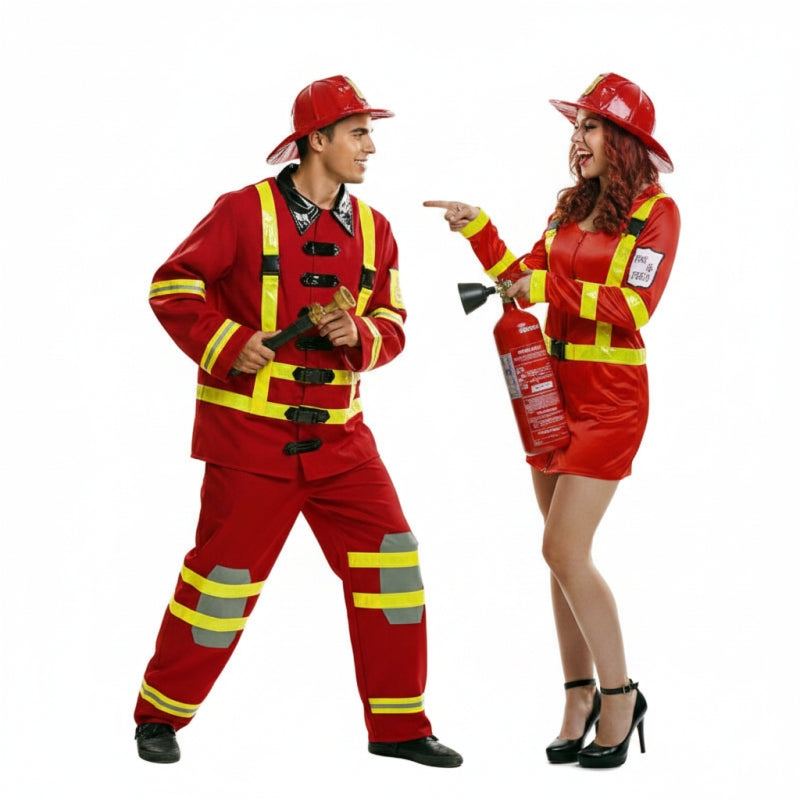 Feuerwehrleute Paarkostüm für Erwachsene