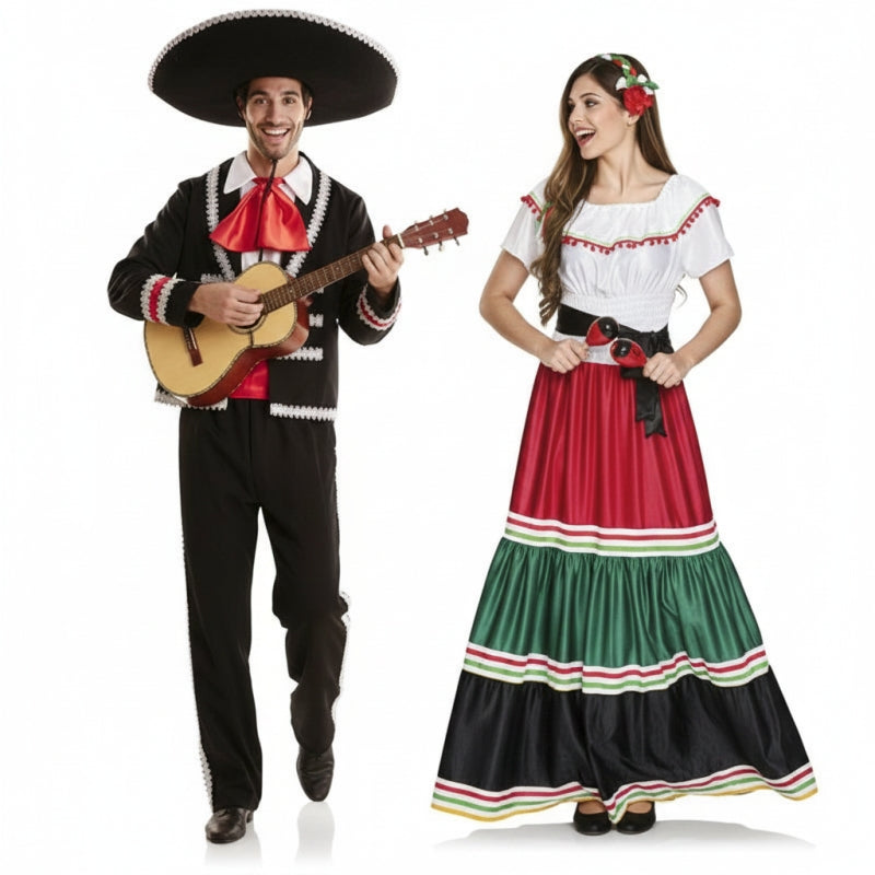 Traditionelle Mexikaner Paarkostüm für Erwachsene