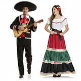 Traditionelle Mexikaner Paarkostüm für Erwachsene