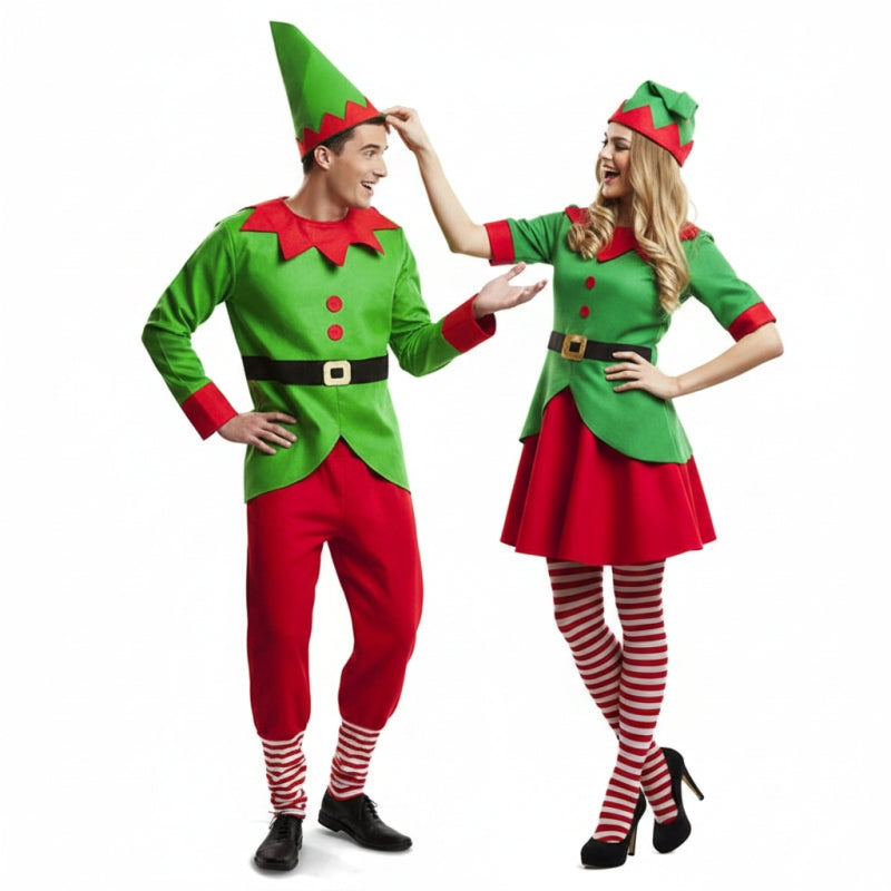 Elfen Weihnachten Paarkostüm für Erwachsene