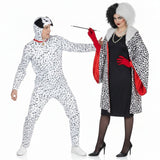 Cruella und Dalmatiner Paarkostüm für Erwachsene