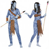 Dschungelkrieger - Avatar Paarkostüm für Erwachsene