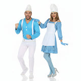 Blaue Kobolde Paarkostüm für Erwachsene