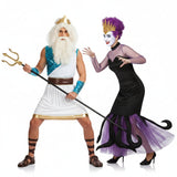 Triton und Ursula aus Arielle, die Meerjungfrau Paarkostüm für Erwachsene