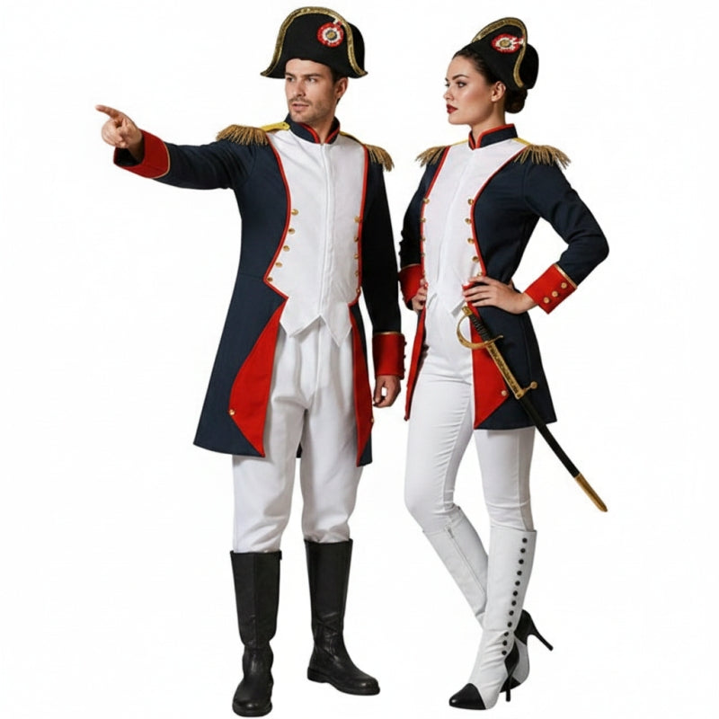 Napoleon Bonaparte Paarkostüm für Erwachsene