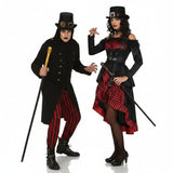 Vampire Lord und Lady Steampunk Paarkostüm für Erwachsene
