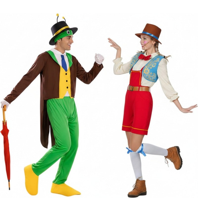 Jiminy Grille und Pinocchio Paarkostüm für Erwachsene