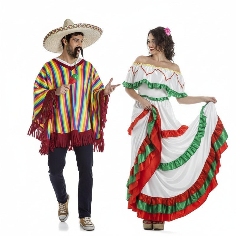 Mexikanisches Tijuana Paarkostüm für Erwachsene