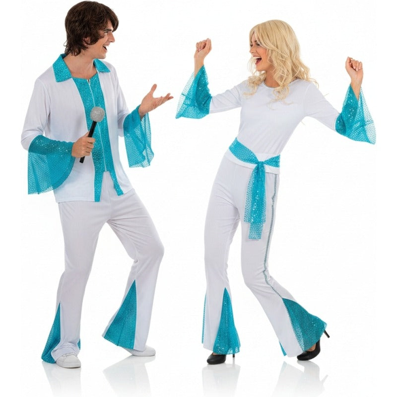 ABBA Disco Dancer Paarkostüm für Erwachsene