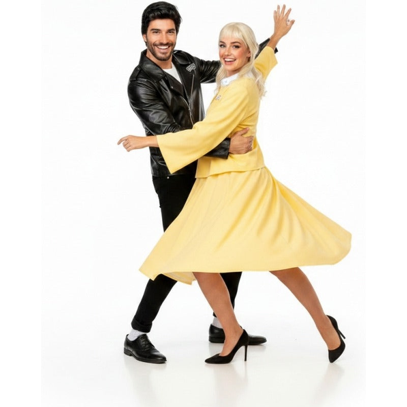 Danny Zuko und Good Sandy aus Grease Paarkostüm für Erwachsene