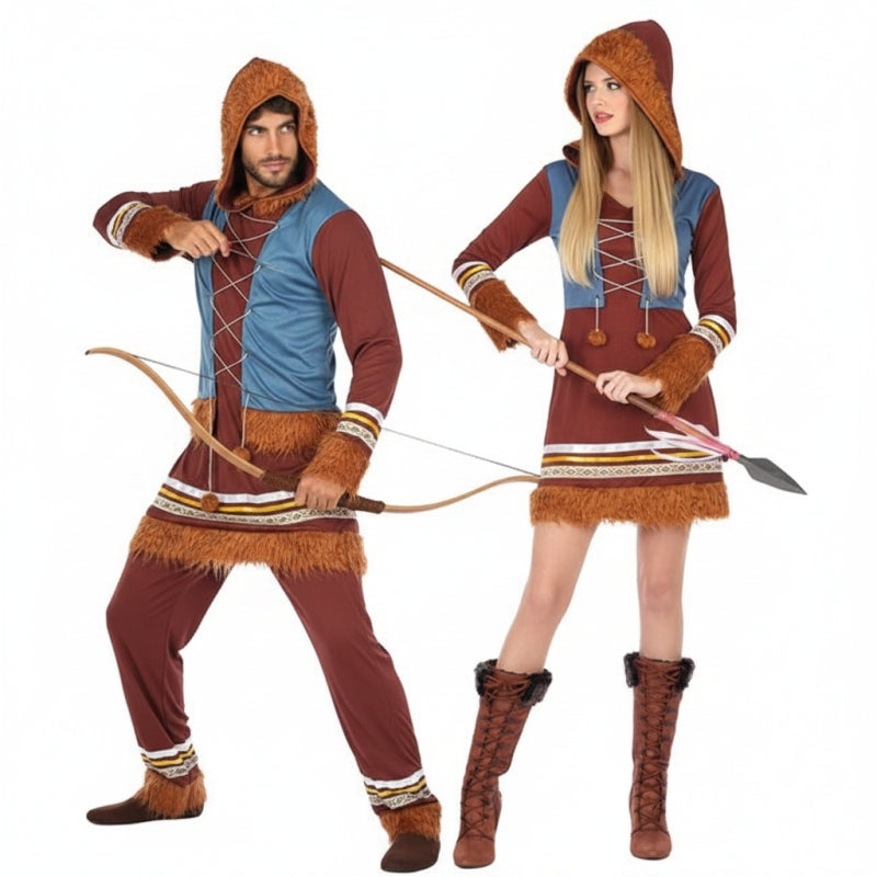 Eskimos Paarkostüm für Erwachsene