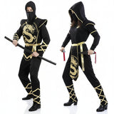 Schwarze Ninjas Paarkostüm für Erwachsene