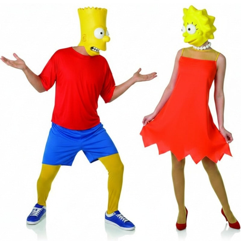 Bart und Lisa Simpson Paarkostüm für Erwachsene
