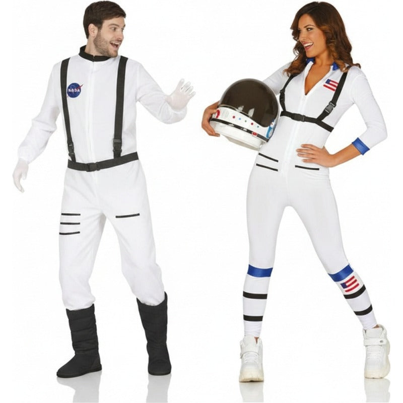 Amerikanische Astronauten Paarkostüm für Erwachsene