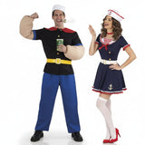 Popeye - Sexy Seefahrt Paarkostüm für Erwachsene
