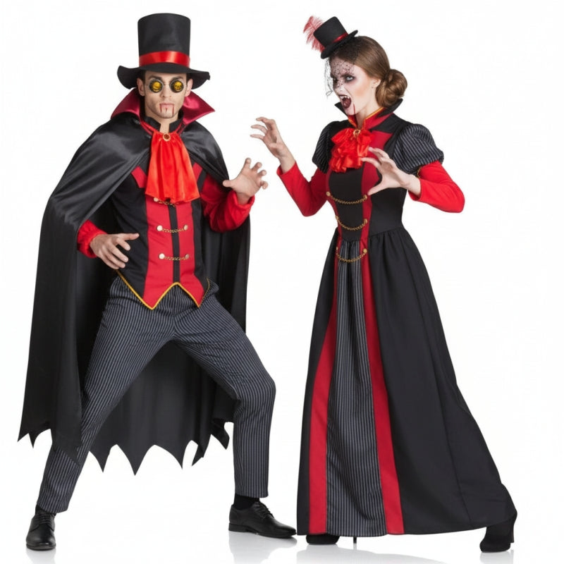 Viktorianische Vampire Paarkostüm für Erwachsene