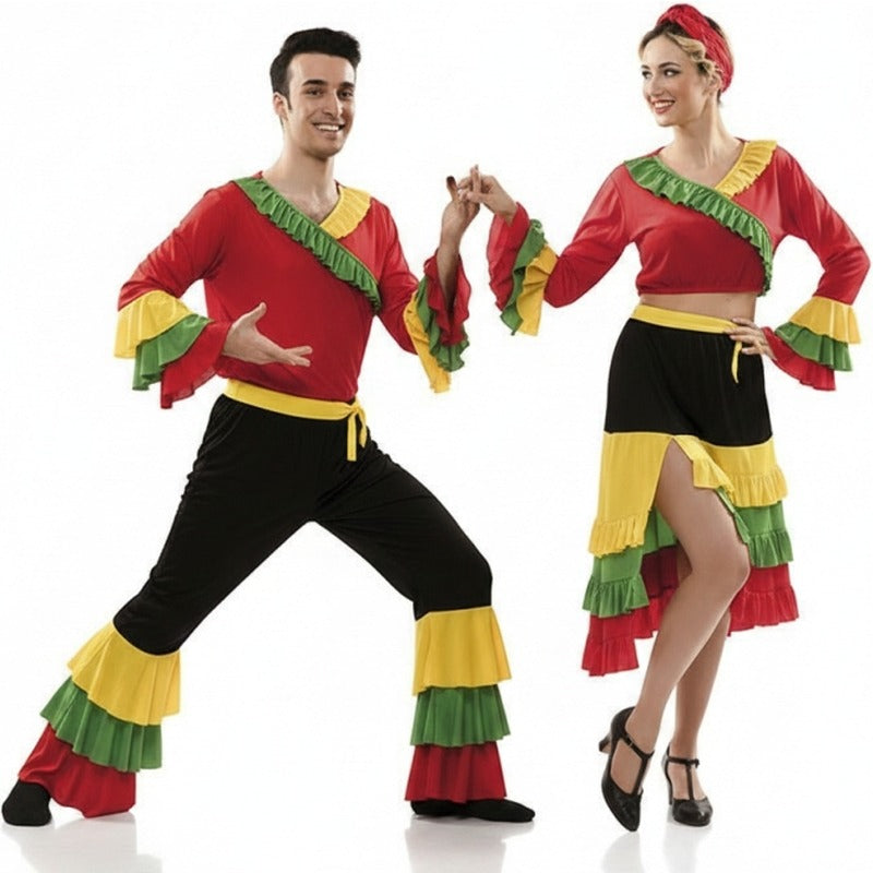 Tropische Rumba-Tänzer Paarkostüm für Erwachsene