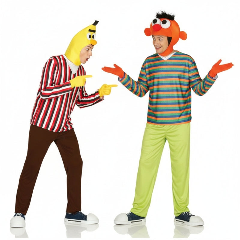 Ernie und Bert Paarkostüm für Erwachsene