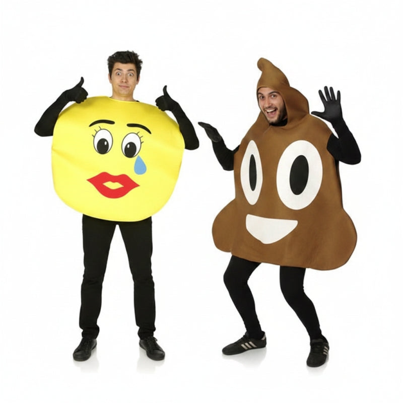 Emoticons Soziale Netzwerke Paarkostüm für Erwachsene