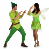 Peter Pan und Fee Tinkerbell Paarkostüm für Erwachsene