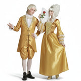Goldene Höflinge Paarkostüm für Erwachsene