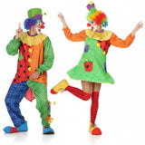 Geflickte Clowns Paarkostüm für Erwachsene