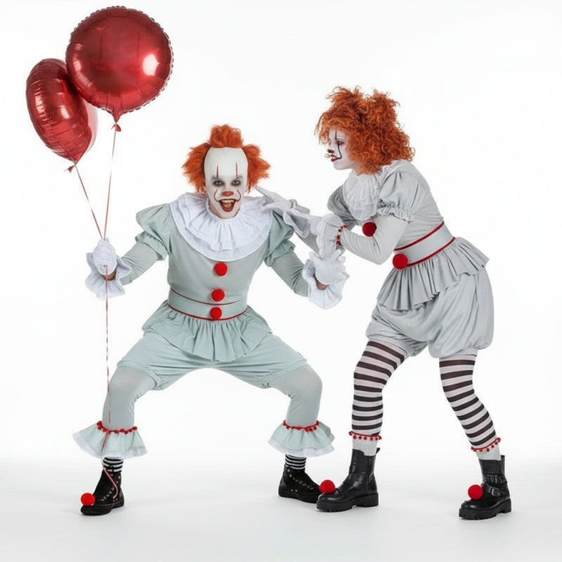 It Pennywise Clowns Paarkostüm für Erwachsene