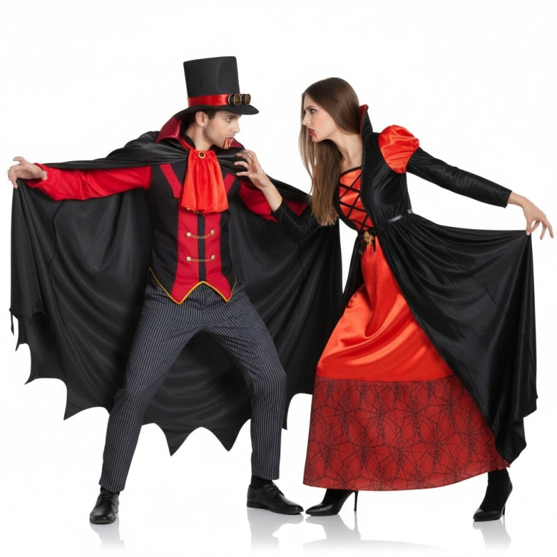 Dracula-Vampire Paarkostüm für Erwachsene