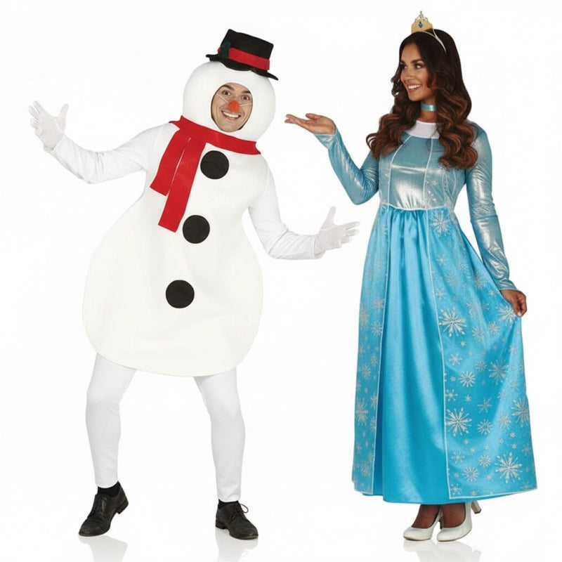 Olaf und Elsa eingefroren Paarkostüm für Erwachsene
